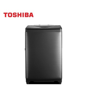 Toshiba washing machine, top automatic, 11 kg, new shape, hot and cold inlet, silver