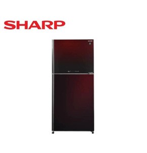 Sharp refrigerator, 538 liters, digital inverter, red plasma, glass door