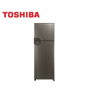 Toshiba refrigerator, 355 liters, cylindrical handle, Champagne