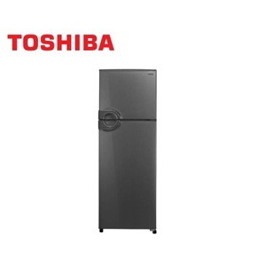 Toshiba refrigerator, 355 liters, silver cylindrical handle